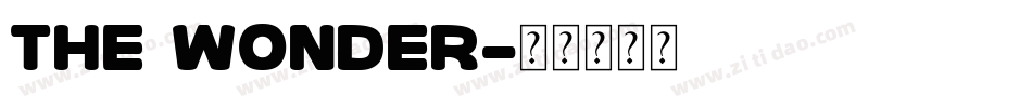 The Wonder字体转换